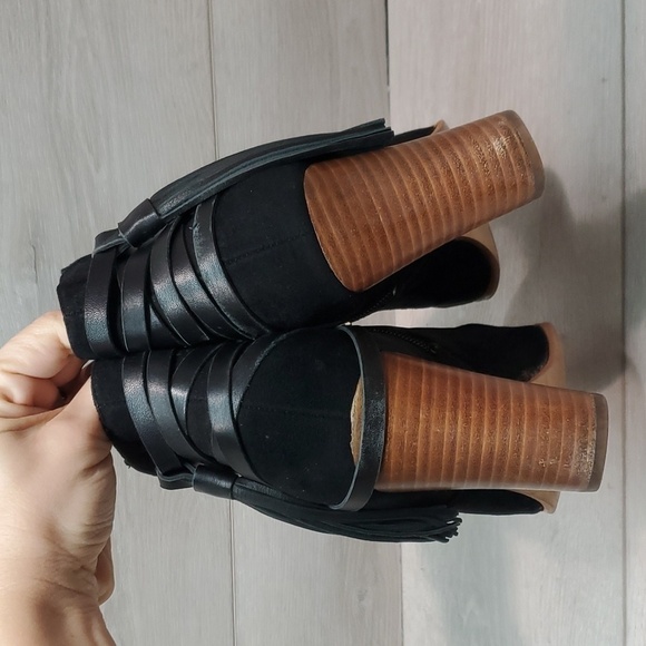 Marc Fisher Women Kadey Ankle Tassel Heels Boots shoes sz 7.5M - Picture 6 of 14